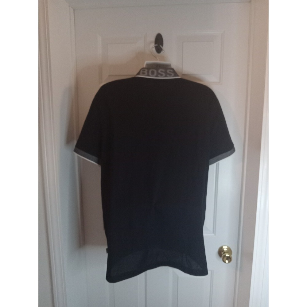 New Hugo BOSS  Polo Mens Dark Blue  Prout 26 Polo Shirt 2xl Boss Spell out - Picture 3 of 16